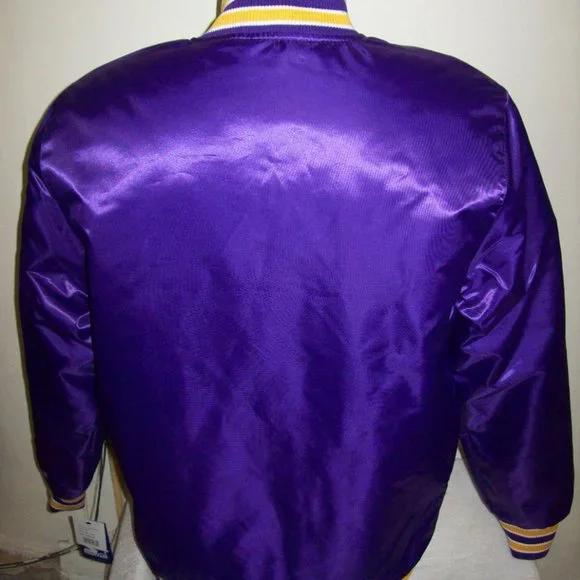 LOS ANGELES LAKERS Starter Snap Down Jacket PURPLE (polyfilled)XL 2X